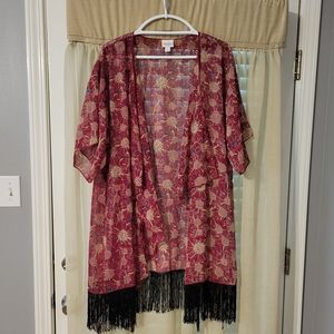 Lula roe kimono, size Large, multicolored